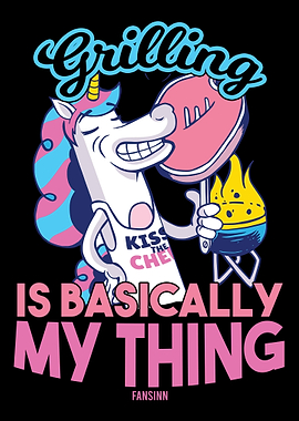 Unicorn grill rainbow meat