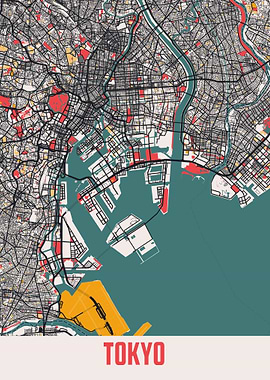 Tokyo City Map Japan