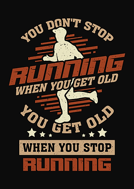 Old Man Woman Running