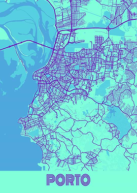 Porto City Map Portugal
