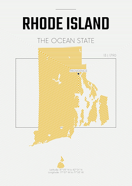 Rhode Island USA state map