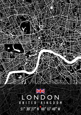 LONDON MAP UNITED KINGDOM