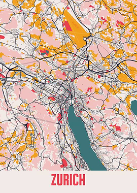 Zurich Map Switzerland