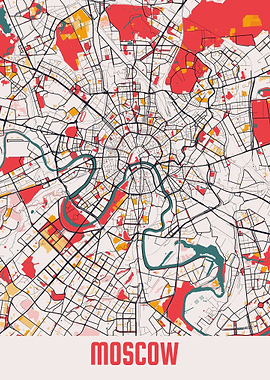 Moscow City Map Russia
