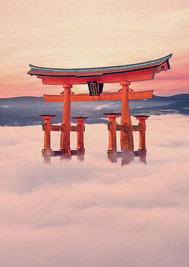 Tori Gate in the Clouds