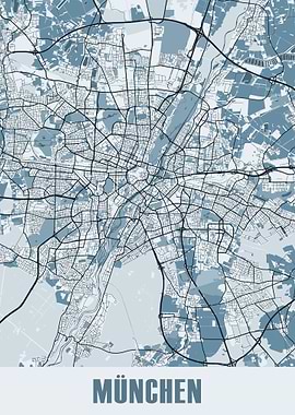 Munich City Map Germany