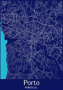 Porto City Map Portugal