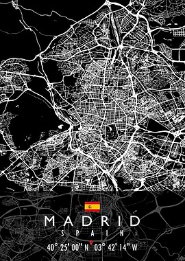 MADRID MAP SPAIN