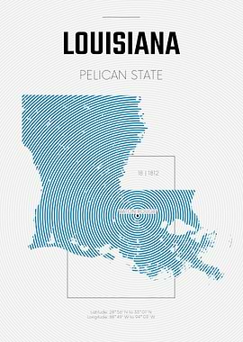 Louisiana usa state map