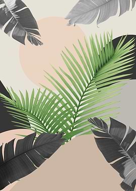 Intertwined Palm Abstract