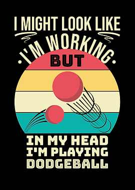 Funny Dodgeball Player