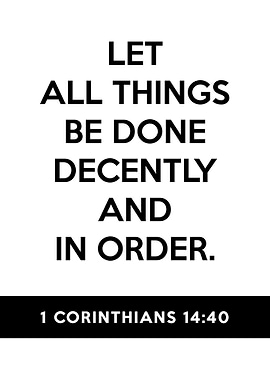 1 Corinthians 14 40