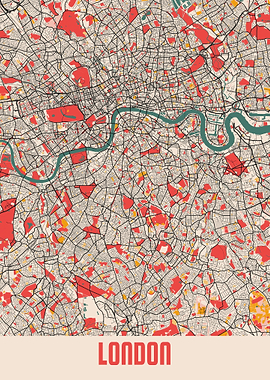 London Map England UK