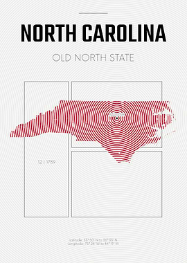 North Carolina state map