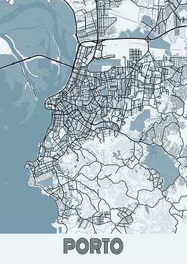 Porto City Map Portugal