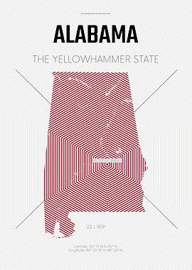 Alabama USA state map