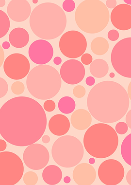 Bubbly Retro Mod Dots Pink
