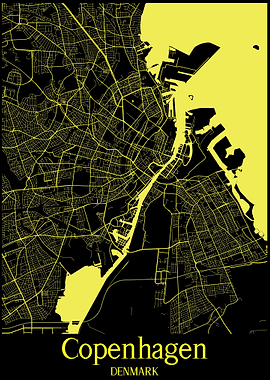 Copenhagen Map Denmark
