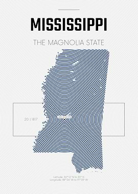 Mississippi USA map