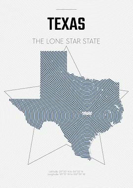 Texas USA state map
