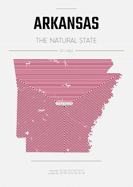 Arkansas USA state map