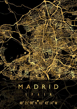 MADRID MAP SPAIN