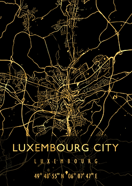 LUXEMBOURG CITY MAP