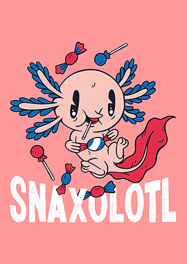 Axolotl Snaxolotl Kawaii
