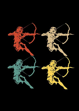 Vintage Retro Archer Bow