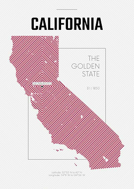 California USA state map