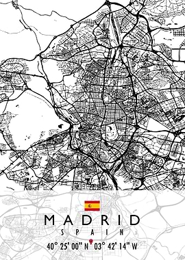 MADRID MAP SPAIN