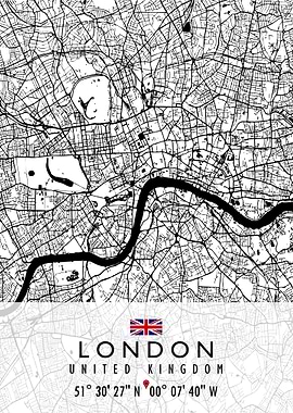 LONDON MAP UNITED KINGDOM
