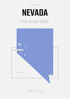 Nevada USA state map