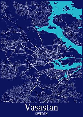 Vasastan City Map Sweden