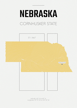Nebraska USA state map