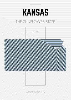 Kansas USA state map