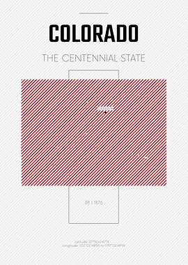Colorado USA state map