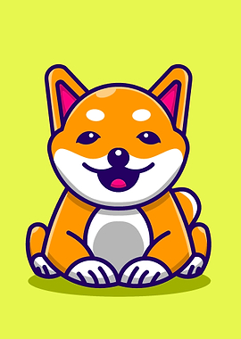 Shiba Inu Cute Cartoon