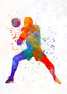 Volley ball player man