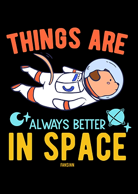 Dog as astronaut in space