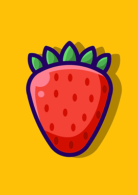 Strawberry Cute Cartoon