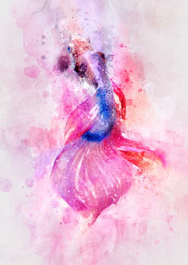 Digital Watercolor Fish