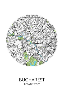 Bucharest Circle City Map