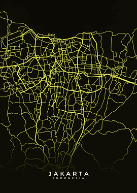 Jakarta City Map Indonesia