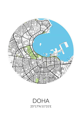 Doha Circle City Map