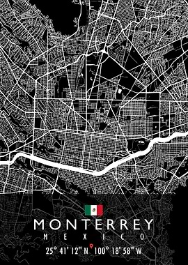 MONTERREY MAP MEXICO