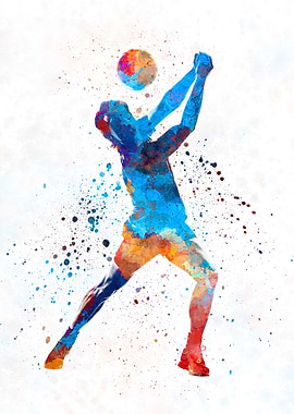 Volley ball player man