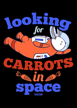 Hare as astronaut in space