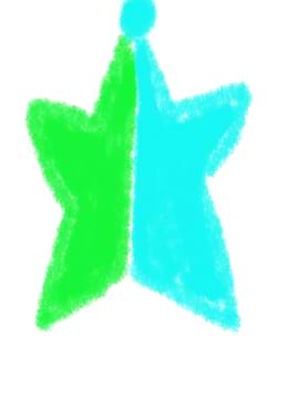 blue green star abstract