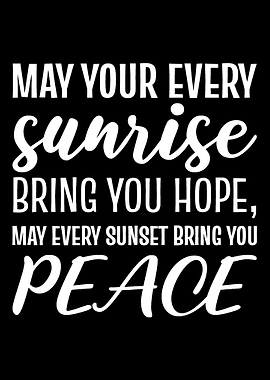 Sunrise hope peace Cheerfu